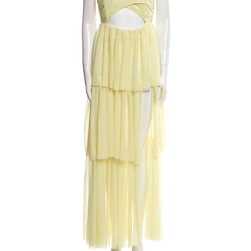 For Love And Lemons Yellow Juni Maxi Dress